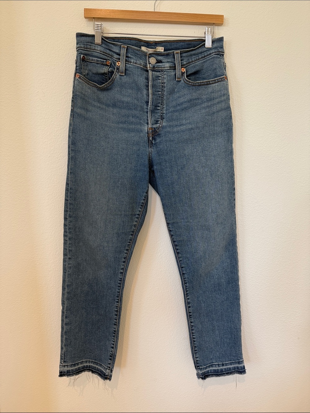 Levi's Straight Leg Jeans in Medium Blue Denim